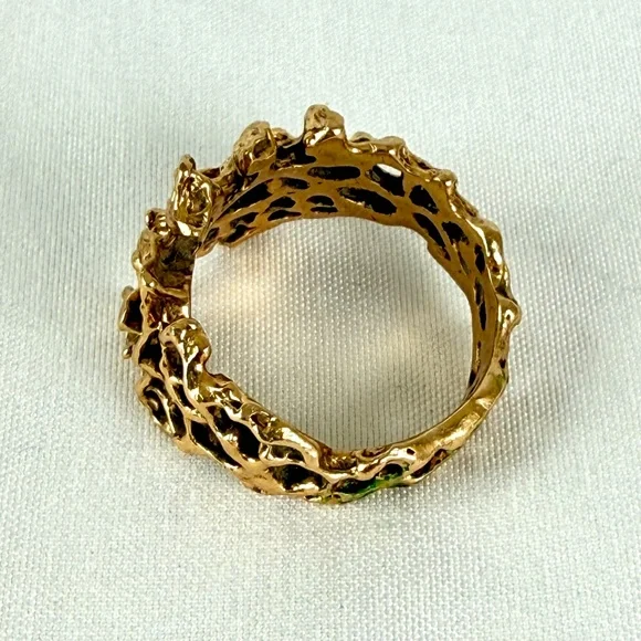1970s Brutalist 18K Wedding Band 8.5 from Armel Jewelers Sarasota FL Modernest
